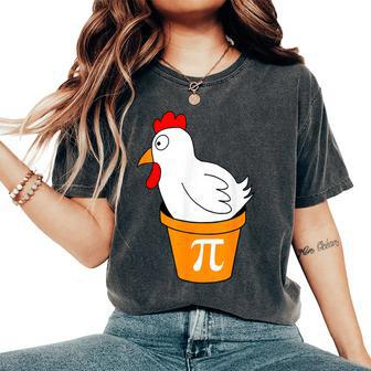 Chicken Pot Pi Day Pie Math Lover Teacher Geek Women's Oversized Comfort T-Shirt - Monsterry CA