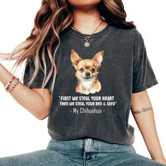 Chihuahua Dog Watercolor Chihuahua Dog For Women Women's Oversized Comfort T-Shirt - Thegiftio UK