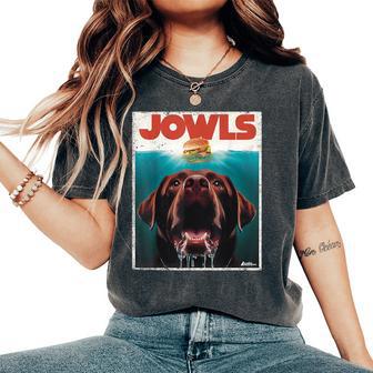 Chocolate Lab Jowls Labrador Retriever Dog Mom Dad Women's Oversized Comfort T-Shirt - Thegiftio UK
