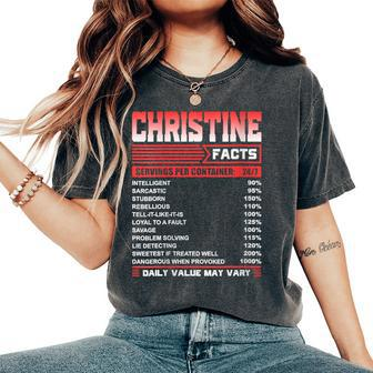 Christine Facts Christine Name Women's Oversized Comfort T-Shirt - Monsterry CA