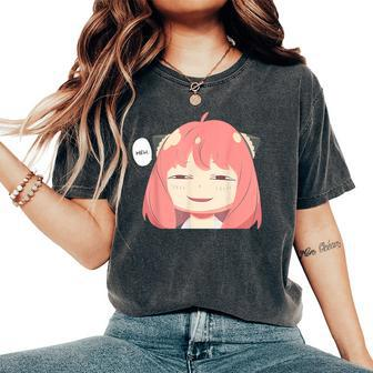 Emotion Smile Heh A Cute Girl For Family Holidays Women's Oversized Comfort T-Shirt | Mazezy