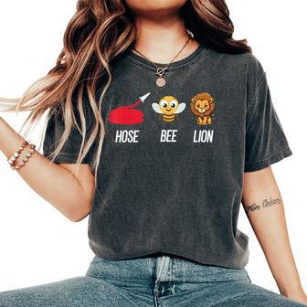 Hose Bee Lion Firefighter Animal Lover Women's Oversized Comfort T-Shirt - Monsterry