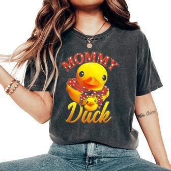 Mommy Duck Mama Mother Rubber Duck Mom Women's Oversized Comfort T-Shirt - Monsterry UK