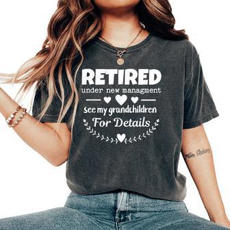 Retirement New Retired Grandma Women's Oversized Comfort T-Shirt - Thegiftio UK