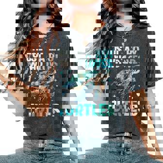 Sea Turtle Lover Tortoise Just A Boy Who Loves Turtle Women's Oversized Comfort T-Shirt - Thegiftio