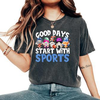 Sports Gnome Quote For Good Days And Field Day Women's Oversized Comfort T-Shirt - Monsterry DE