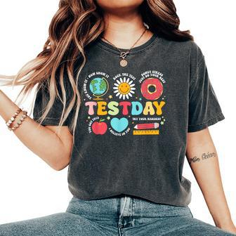 Teacher Test Day Motivational Teacher Starr Te Women's Oversized Comfort T-Shirt - Monsterry DE