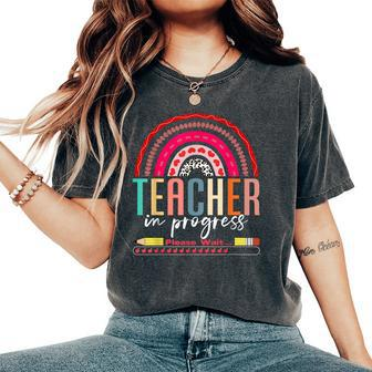 Future Teacher Cool Teacher In Progress Please Wait Women's Oversized Comfort T-Shirt - Thegiftio UK