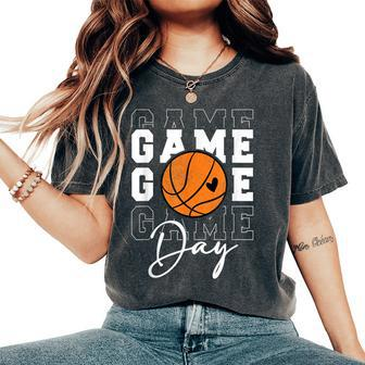 Game Day Basketball For Youth Boy Girl Basketball Mom Women's Oversized Comfort T-Shirt | Mazezy