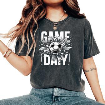 Game Day Soccer Season Team Sports Vintage Women's Oversized Comfort T-Shirt - Monsterry UK