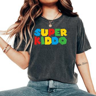 Gamer Son Super Kid Gaming Kiddo Matching Dad & Mom Women's Oversized Comfort T-Shirt - Thegiftio UK