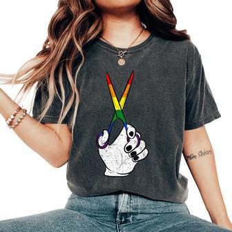 Gay Pride Hair-Stylist Lgbt-Q Barbder Hair-Dresser Women Women's Oversized Comfort T-Shirt - Monsterry UK