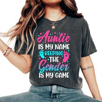 Gender Reveal For A Keeper Of The Gender Aunt Women's Oversized Comfort T-Shirt - Monsterry DE