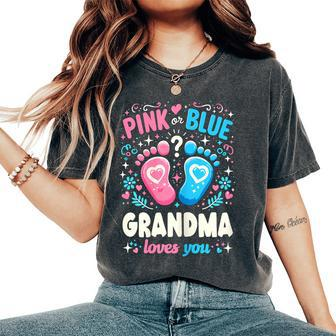 Gender Reveal Party Grandma Baby Announcement Women's Oversized Comfort T-Shirt - Seseable