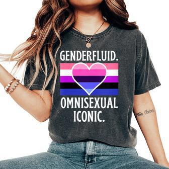 Genderfluid Omnisexual Iconic Pride Flag Genderqueer Queer Women's Oversized Comfort T-Shirt - Monsterry AU
