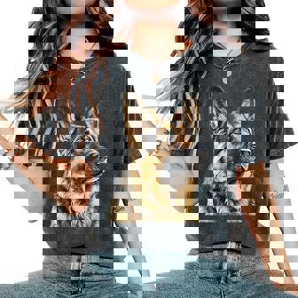 German Herding Dog For And The German Shepherd Women's Oversized Comfort T-Shirt - Thegiftio