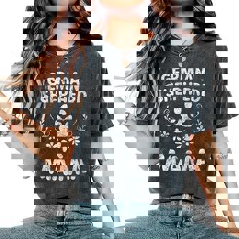 German Shepherd Mama Shepherd Lover Owner Dog Mom Women's Oversized Comfort T-Shirt - Thegiftio