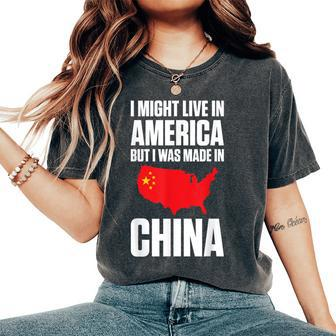 Ideas For Chinese American Asian Pride Women Women's Oversized Comfort T-Shirt - Monsterry AU