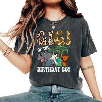 Gigi Of The Birthday Boy Zoo Bday Safari Celebration Women's Oversized Comfort T-Shirt - Thegiftio UK