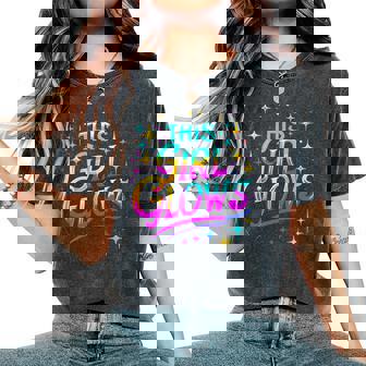 This Girl Glows 80S And 90S Party Women's Oversized Comfort T-Shirt - Seseable