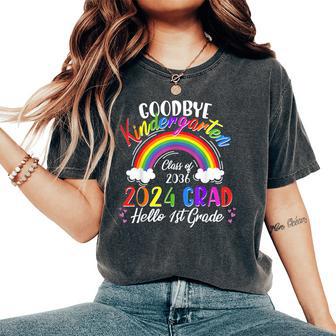 Goodbye Kindergarten Class Of 2036 2024 Grad Hello 1St Grade Women's Oversized Comfort T-Shirt - Monsterry