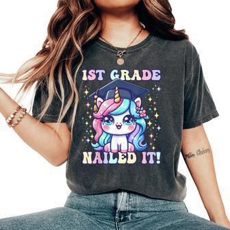 Graduation 1St Grade Unicorn Nailed It Girls Grad Magical Women's Oversized Comfort T-Shirt | Mazezy DE