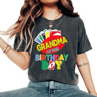 Grandma Of The Uno Birthday Boy Uno Birthday Boy Women's Oversized Comfort T-Shirt - Monsterry