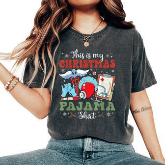 Groovy This Is My Christmas Pajama Surgical Tech Xmas Women's Oversized Comfort T-Shirt | Mazezy UK