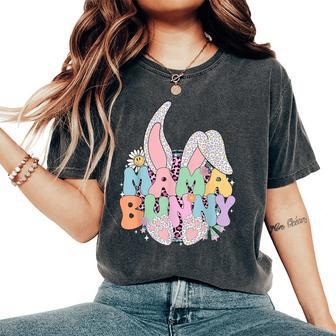 Groovy Mama Easter Day Rabbit Mom Hippie Trendy Women's Oversized Comfort T-Shirt | Mazezy