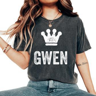 Gwen The Queen Crown & Name Called Gwen Women's Oversized Comfort T-Shirt - Seseable