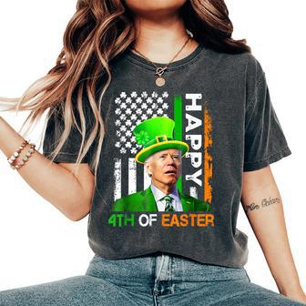 Happy 4Th Of Easter Joe Biden Us Flag Easter Women's Oversized Comfort T-Shirt | Mazezy DE