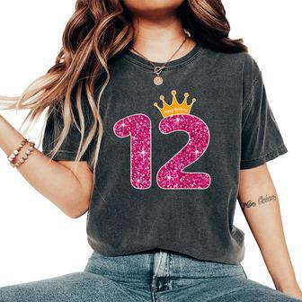 Happy Birthday 12 Years Of Being Awesome 12Th Birthday Girl Women's Oversized Comfort T-Shirt - Thegiftio UK