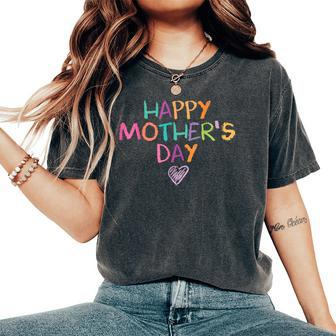 Happy Mother's Day 2024 For Mom Grandma Love Women's Oversized Comfort T-Shirt | Mazezy CA