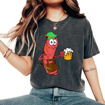 Hot Dog Beer Bratwurst Oktoberfest For Women's Oversized Comfort T-Shirt - Monsterry AU
