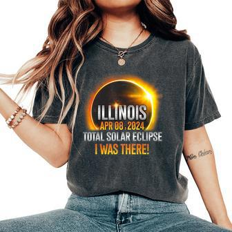 Illinois Solar Eclipse 2024 Usa Totality Women's Oversized Comfort T-Shirt - Monsterry CA