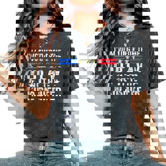 I'm Voting For The Outlaw Not The Kid Sniffer 2024 Messy Bun Women's Oversized Comfort T-Shirt | Mazezy