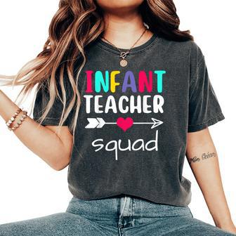 Infant Teacher Squad Matching Back To School First Day Women's Oversized Comfort T-Shirt - Seseable