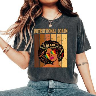 Instructional Coach Afro African Black History Month Women's Oversized Comfort T-Shirt - Thegiftio UK