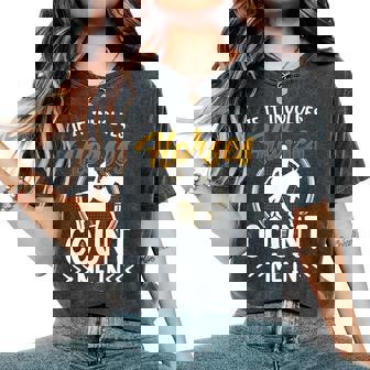 If It Involves Horses Count Me In Riding Horse Lover Rider Women's Oversized Comfort T-Shirt - Thegiftio UK