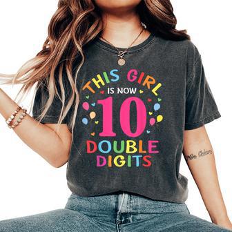 It's My 10Th Birthday Girl This Girl Is Now 10 Year Old Women's Oversized Comfort T-Shirt - Thegiftio UK