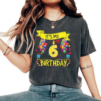 It's My 6Th Birthday 6 Years Old Boy Or Girls Women's Oversized Comfort T-Shirt - Thegiftio UK