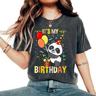 Its My Birthday Panda Animal Women's Oversized Comfort T-Shirt - Thegiftio UK