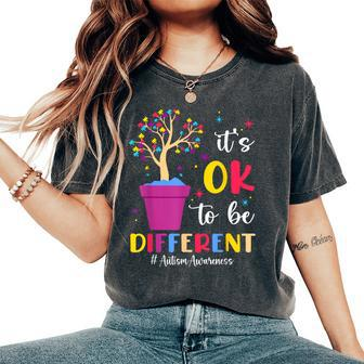 It's Ok To Be Different Plant Pot Autism Awareness Women's Oversized Comfort T-Shirt - Monsterry DE