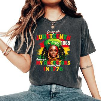 Junenth 1865 Black American African Freedom Pride Womens Women's Oversized Comfort T-Shirt - Seseable