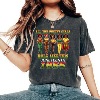 Junenth 1865 Celebrate Freedom Celebrating Black Women Women's Oversized Comfort T-Shirt - Seseable
