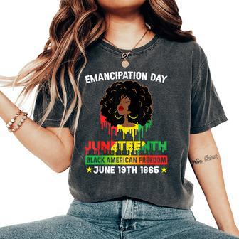 Junenth African Black American Feedom 1865 Women's Oversized Comfort T-Shirt - Seseable