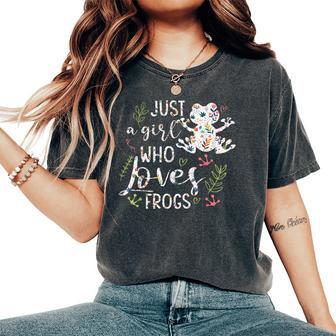 Just A Girl Who Loves Frogs Women's Oversized Comfort T-Shirt - Thegiftio UK