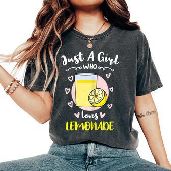 Just A Girl Who Loves Lemonade Women's Oversized Comfort T-Shirt - Thegiftio UK