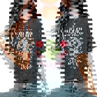 Just A Girl Who Loves Pickles Women's Oversized Comfort T-Shirt - Seseable