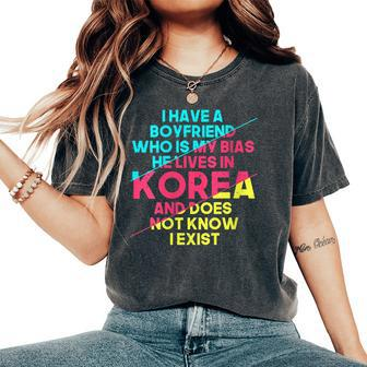 Korean Pop Boyfriend K-Pop Bias Women's Oversized Comfort T-Shirt - Monsterry AU